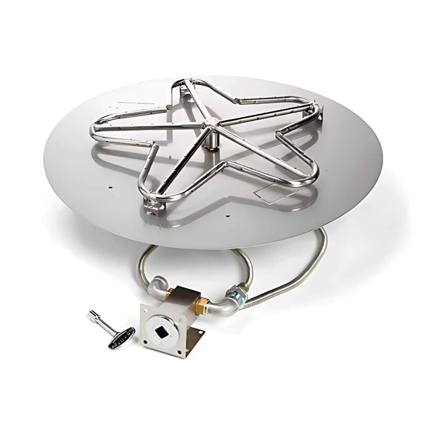 18″ Match Lit Fire Pit Kit with Penta Burner - PENTA18MLFPK-FLEX-NG
