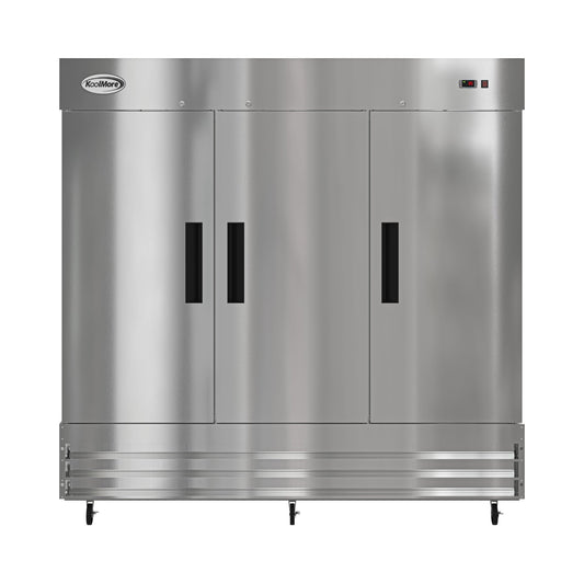 KOOLMORE 80 in. Three Door Commercial Reach In Refrigerator 72 cu. ft.  - RIR-3D-SS