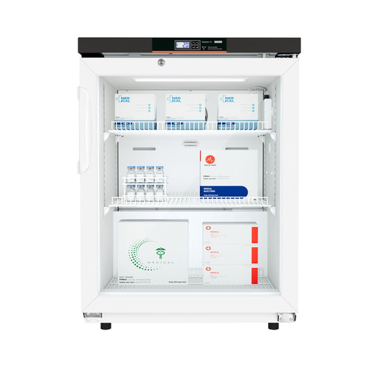 KOOLMORE 4.5 cu. ft. Countertop Medical Pharmacy Refrigerator With Multi-Level Emergency Alarms in White, UL Listed  - KM-PHR-45C