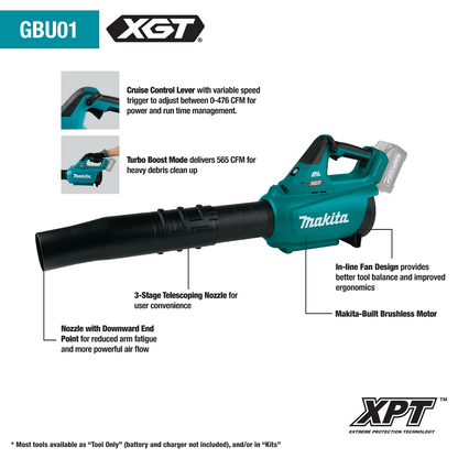 Makita GCU05M1 40V MAX XGT 16 In. 4.0Ah Chainsaw Kit & FREE Makita GBU01Z