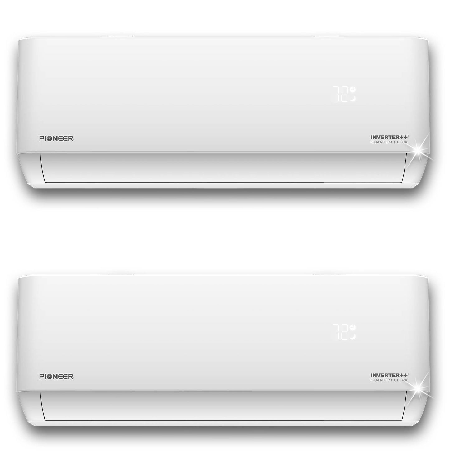 Pioneer Dual Split 27000 BTU 2.25-Ton Quantum Ultra Wi-Fi 24 SEER2 Energy-Star Multi (2) Zone Wall Mount Air Conditioner Heat Pump 230-Volt - WYT030GLSI24M3-18W-19W