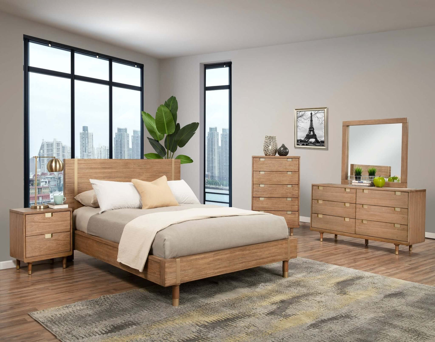 Alpine Easton Standard King Platform Bed - 2088-07EK