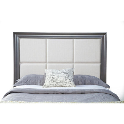 Alpine Lorraine Standard King Storage Footboard Platform Bed, Dark Grey - 8171-07EK