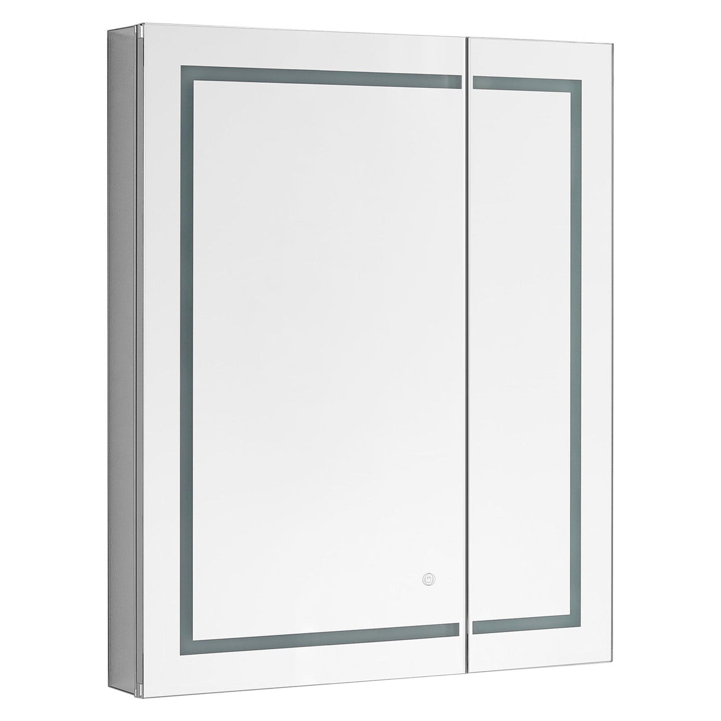 Aquadom Royale Plus 36" x 30" Rectangle Recessed or Surface Mount Bi-View LED Lighted Bathroom Medicine Cabinet With Defogger, Electrical Outlet, Magnifying Mirror - RP-3630-N