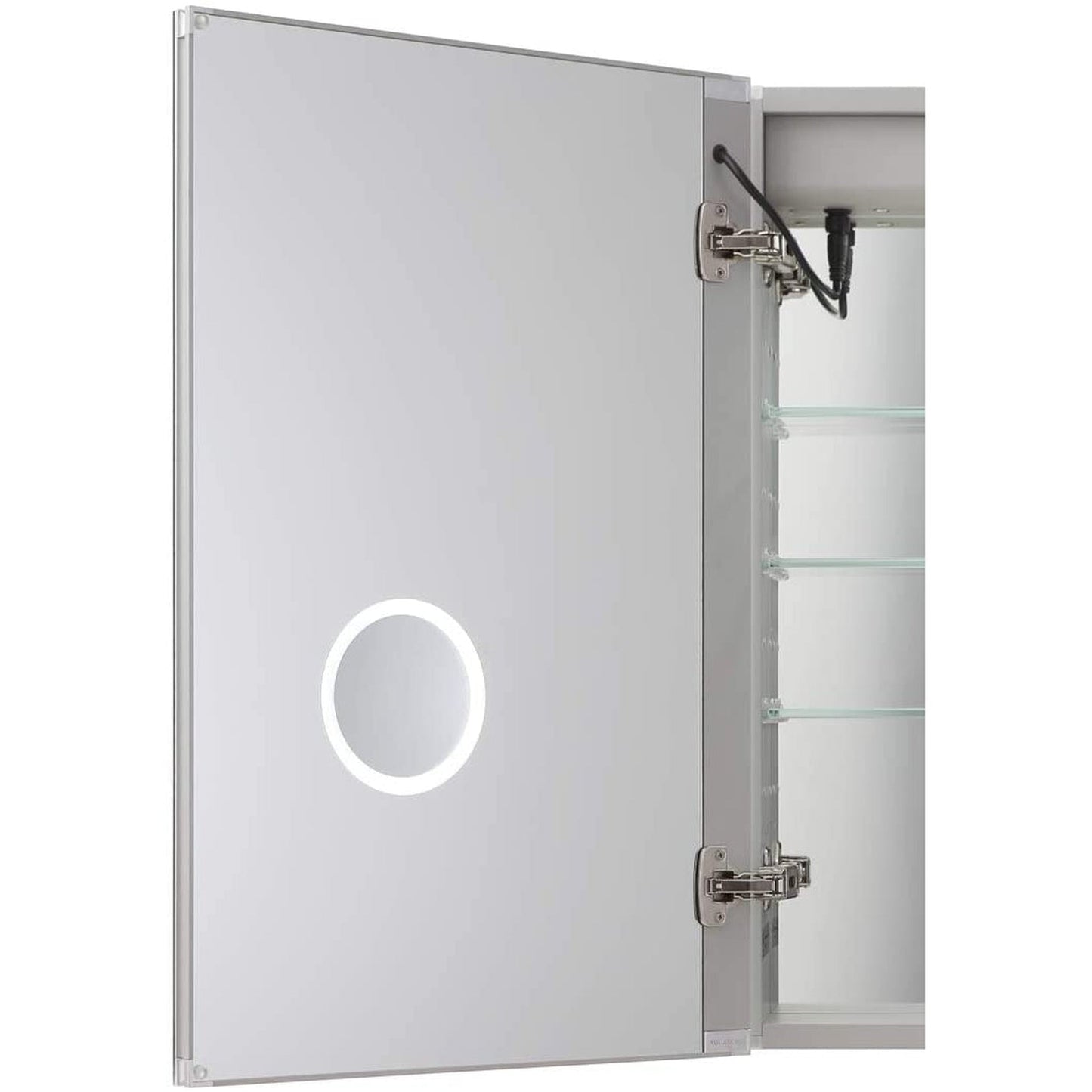 Aquadom Signature Royale Bi-View 30" x 40" Rectangular Medicine Cabinet With Lighting, Defogger, Integrated LED 3X Magnifying Mirror And Electrical Outlet with USB - SR-3040