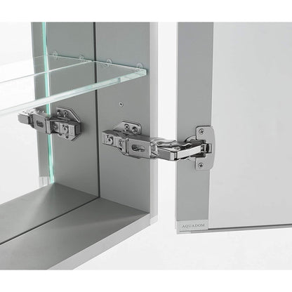 Aquadom Signature Royale Bi-View 30" x 40" Rectangular Medicine Cabinet With Lighting, Defogger, Integrated LED 3X Magnifying Mirror And Electrical Outlet with USB - SR-3040