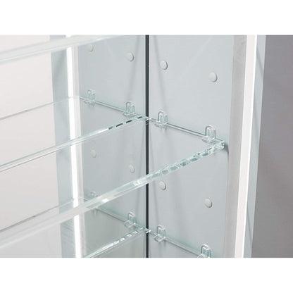 Aquadom Signature Royale Bi-View 48" x 30" Rectangular Medicine Cabinet With Lighting, Defogger, Integrated LED 3X Magnifying Mirror And Electrical Outlet with USB - SR-4830-N