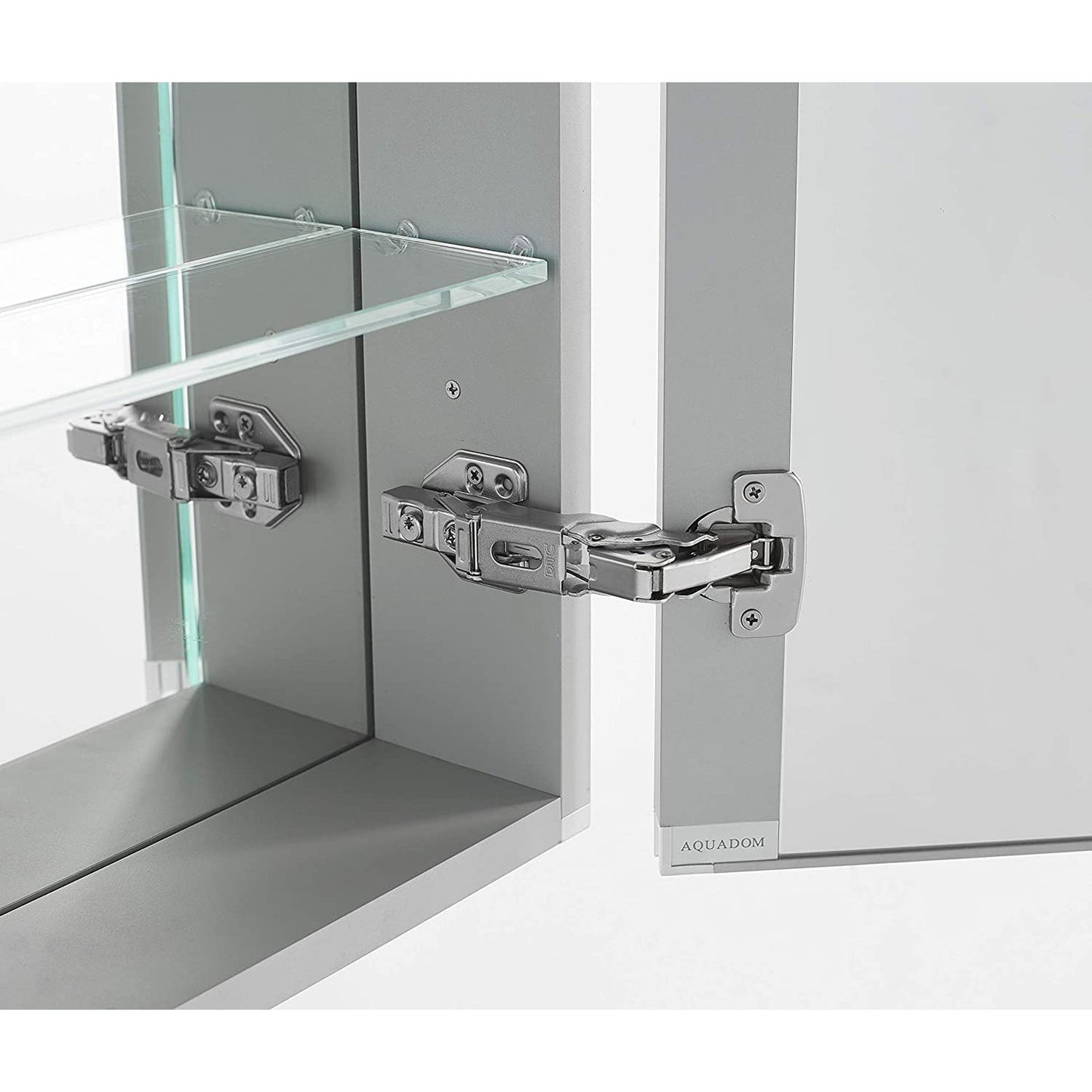 Aquadom Signature Royale Bi-View 48" x 30" Rectangular Medicine Cabinet With Lighting, Defogger, Integrated LED 3X Magnifying Mirror And Electrical Outlet with USB - SR-4830-N