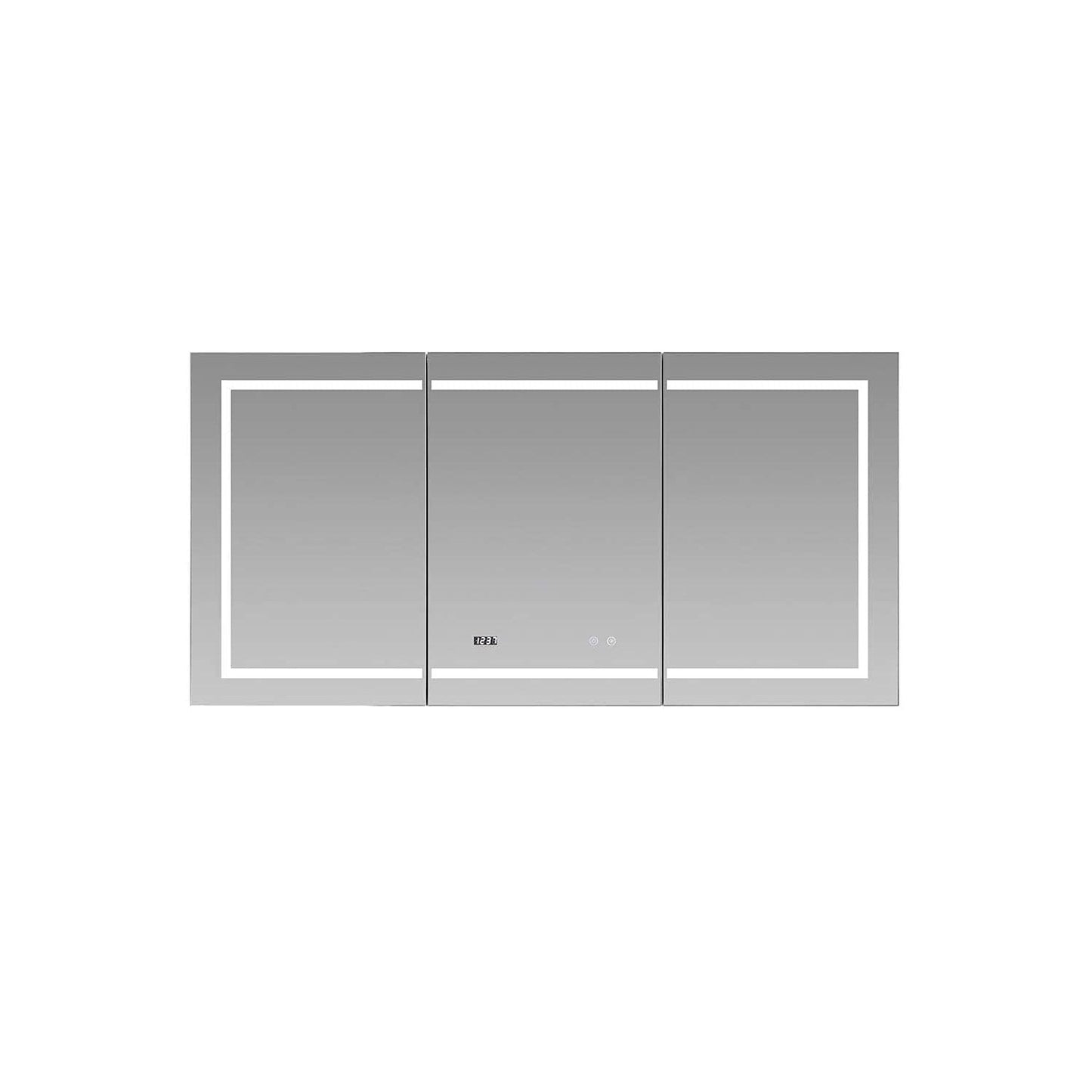 Aquadom Signature Royale Tri-View 60" x 30" Rectangular Medicine Cabinet With Lighting, Defogger, Integrated LED 3X Magnifying Mirror And Electrical Outlet with USB - SR-6030