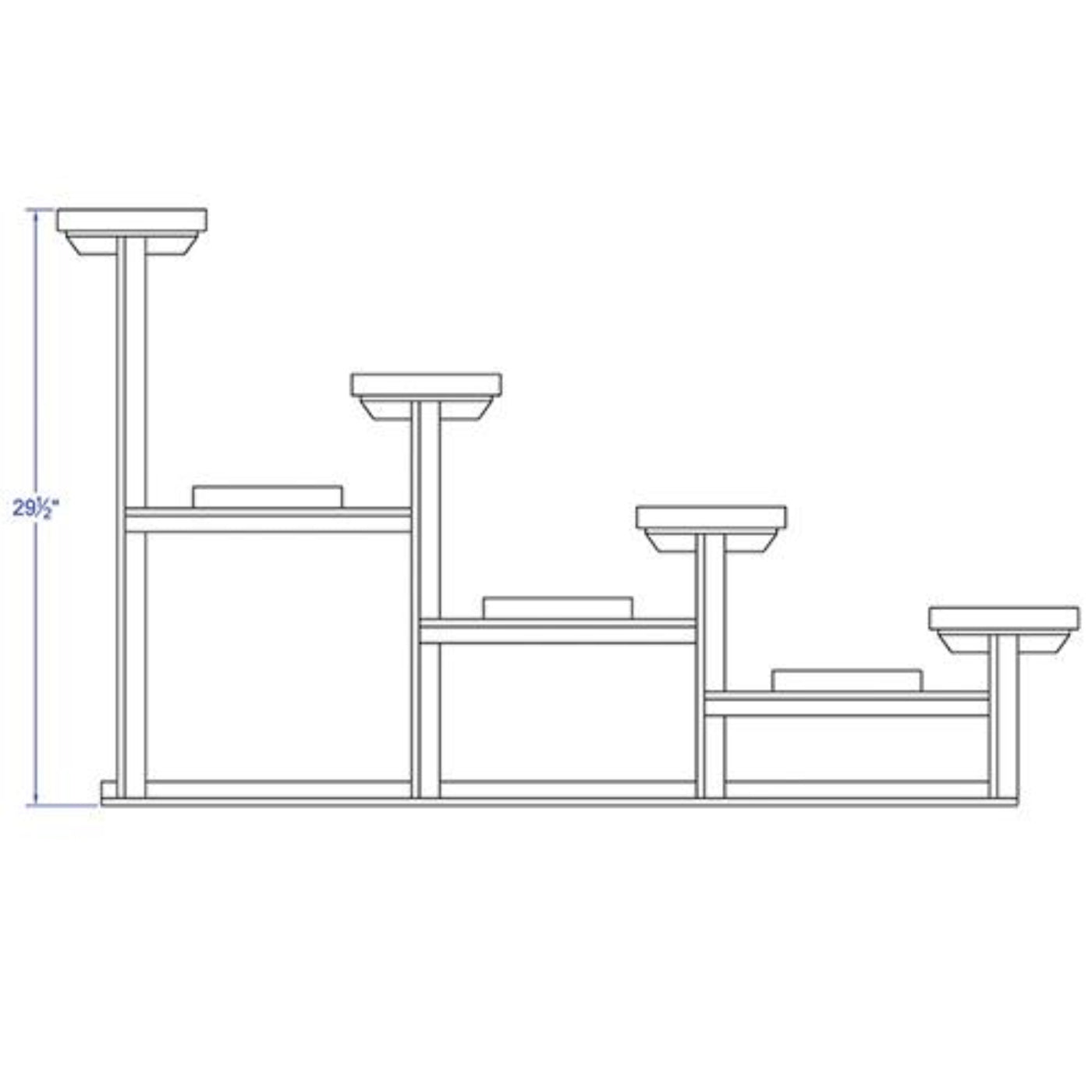 Bleacher 4 Row 21' All Aluminum Preferred - BLDP-421AL