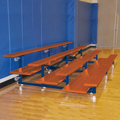 Bleacher 4 Row 27" Tip & Roll Portable Aluminum - BLCH-427TRG