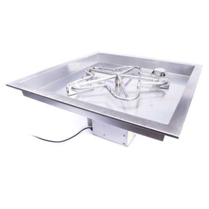 HPC 24″ Square Drop In Pan Torpedo Burner Electronic Ignition System - TOR-24FSSEI-SQBL-120VAC-NG