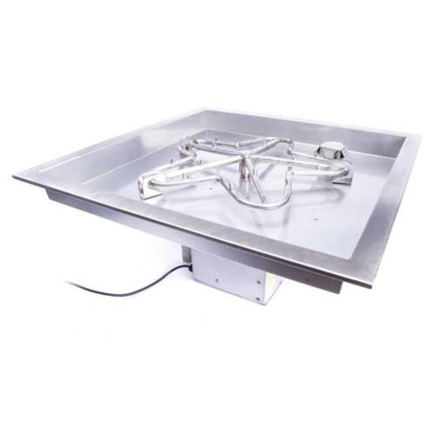 HPC 18″ Square Drop In Pan Torpedo Burner Electronic Ignition System - TOR-18FSSEI-SQBL-120VAC-NG