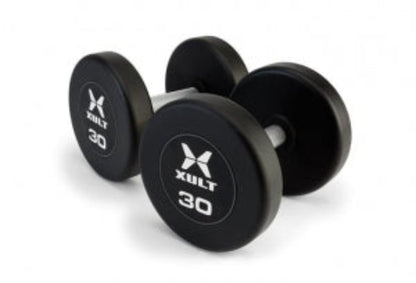 Johnson Health Tech XULT Urethane Multi-Sided Dumbbells - XULT Urethane Multi-Sided Dumbbell Pair, Black Plus, 145 lb. - XT-145URE-MTI-P