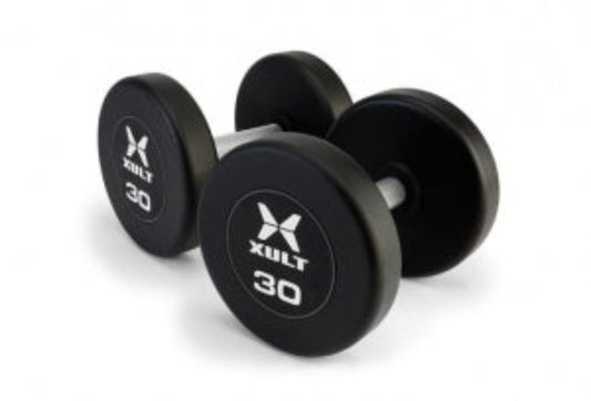 Johnson Health Tech XULT Urethane Multi-Sided Dumbbells - XULT Urethane Multi-Sided Dumbbell Pair, Black Plus, 22.5 lb. - XT-022.5URE-MTI-P