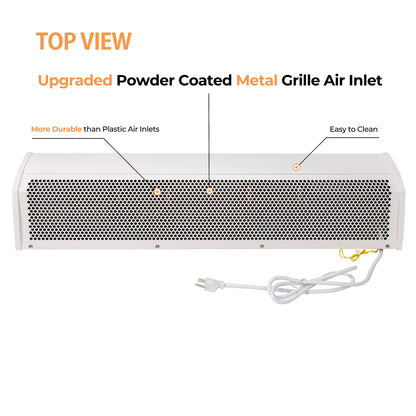 Awoco FM35-ETL Elegant 1 Speed Air Curtains, 120V Unheated and ETL Sanitation Listed - FM3509-ETL