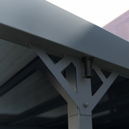 Palram - Canopia | Palma 5000 Carport/Patio Cover - Gray/Gray - 16X10x7 ft - HG9134
