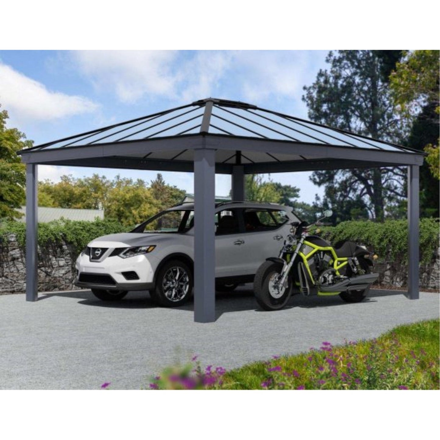 Palram - Canopia | Colorado Carport Kit - Grey Structure - HG9137