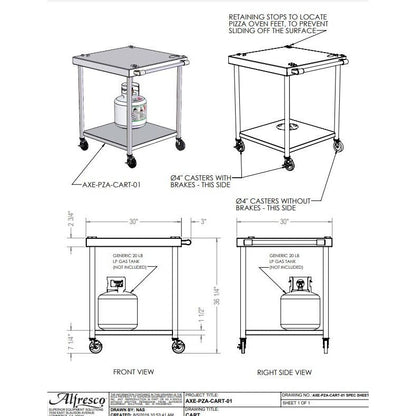 Pizza Oven Cart Specs