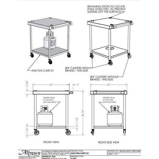 Pizza Oven Cart Specs