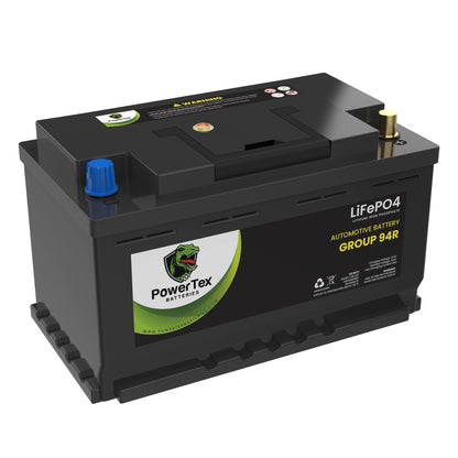 PowerTex 2021 Mercedes-Benz AMG GT Car Battery BCI Group 94R / H7 Lithium LiFePO4 Automotive Battery - PTLG94R-1028
