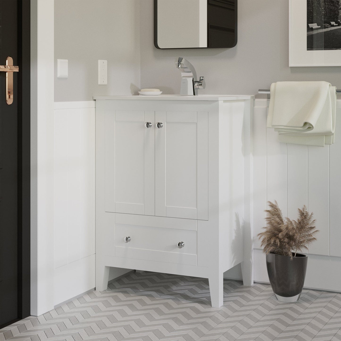 Swiss Madison Cannes 24" Bathroom Vanity in White - SM-BV412 - Backyard Provider