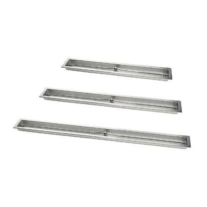 48" Stainless Steel Trough Burner with pan - 48SSTRGH