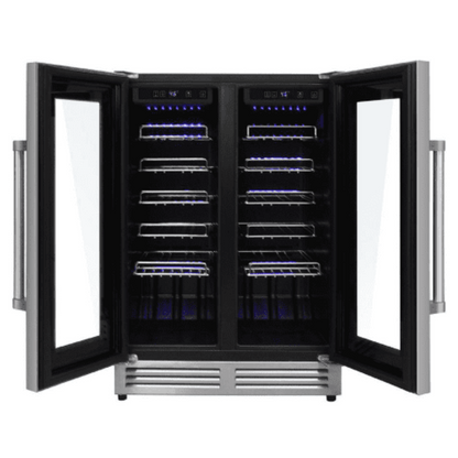 Thor Kitchen Appliance Package - 48 in. Gas Range, Range Hood, Refrigerator with Water and Ice Dispenser, Dishwasher, Wine Cooler, Microwave, AP-LRG4807U-W-10