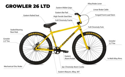 Eastern Growler LTD 26" BMX Cruiser - Black