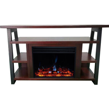 Cambridge 32-In. Sawyer Industrial Electric Fireplace Mantel with Enhanced Log Display and Color Changing Flames, - CAM5332-1MAHLG3