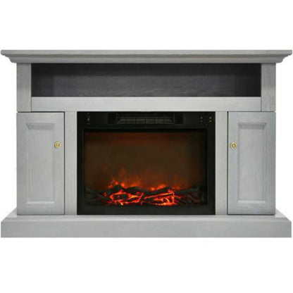 Cambridge Sorrento Electric Fireplace with Multi-Color LED Insert and 47 In. Entertainment Stand in Cherry - CAM5021-2CHRLED