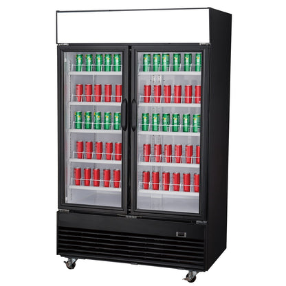 Chef AAA - TSM41R Commercial 47" 2 Glass Door Refrigerator 41.2 cu. ft. - TSM41R