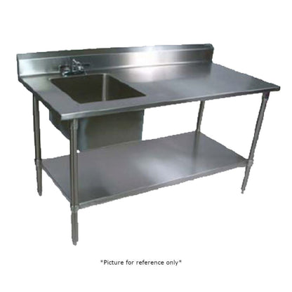 John Boos EPT6R5-3048SSK-L Work Table with Prep Sink - JBEPT6R53048SSKL