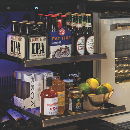 XO APPLIANCE XOU15BCGBSL Beverage Center, 15" Black Stainless, Left Hinge Black in Stainless Steel - XOU15BCGBSL