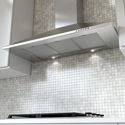 XO APPLIANCE XOB24SC 24" CCC 600/395 CFM Italian Made Wall Mount Chimney Range Hood in Stainless Steel - XOB24SC
