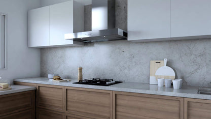 XO APPLIANCE XOR24SC 24" CCC 600/395 CFM Sleek Contemporary Italian Made Wall Mount Hood in Stainless Steel - XOR24SC