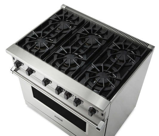 VIKING 36" Open Burner Gas Range Viking 5 Series White - VGIC53626BPW