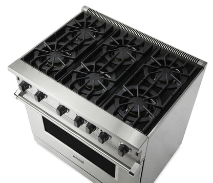 VIKING 36" Open Burner Gas Range Viking 5 Series Blue - VGIC53626BSBLP