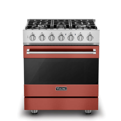 VIKING 30" Self-Cleaning Dual Fuel Range Viking 3 Series Red - RVDR33025BSC