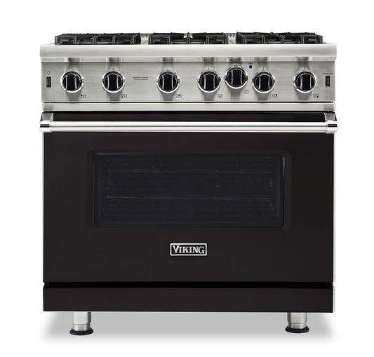 VIKING 36" Open Burner Gas Range Viking 5 Series Black - VGIC53626BONLP