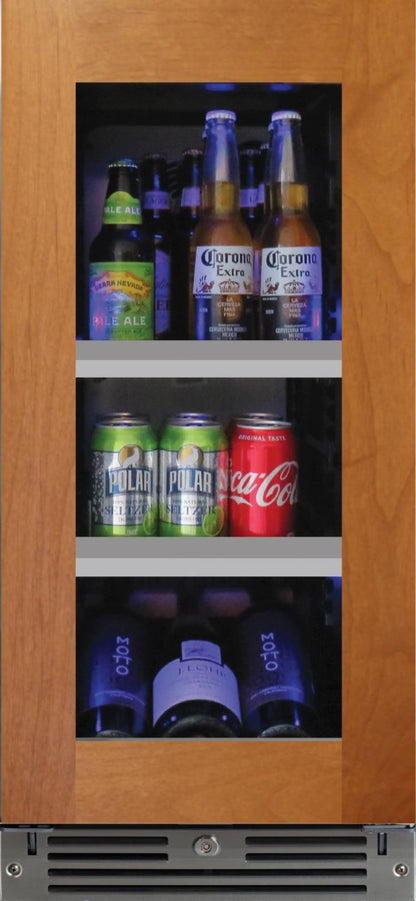 XO APPLIANCE XOU15BCGOL 15" Beverage Center, Panel Ready Glass, Left Hinge Custom Panel Ready - XOU15BCGOL