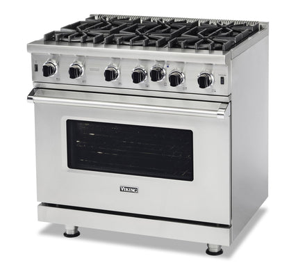 VIKING 36" Open Burner Gas Range Viking 5 Series Gray - VGIC53626BDG