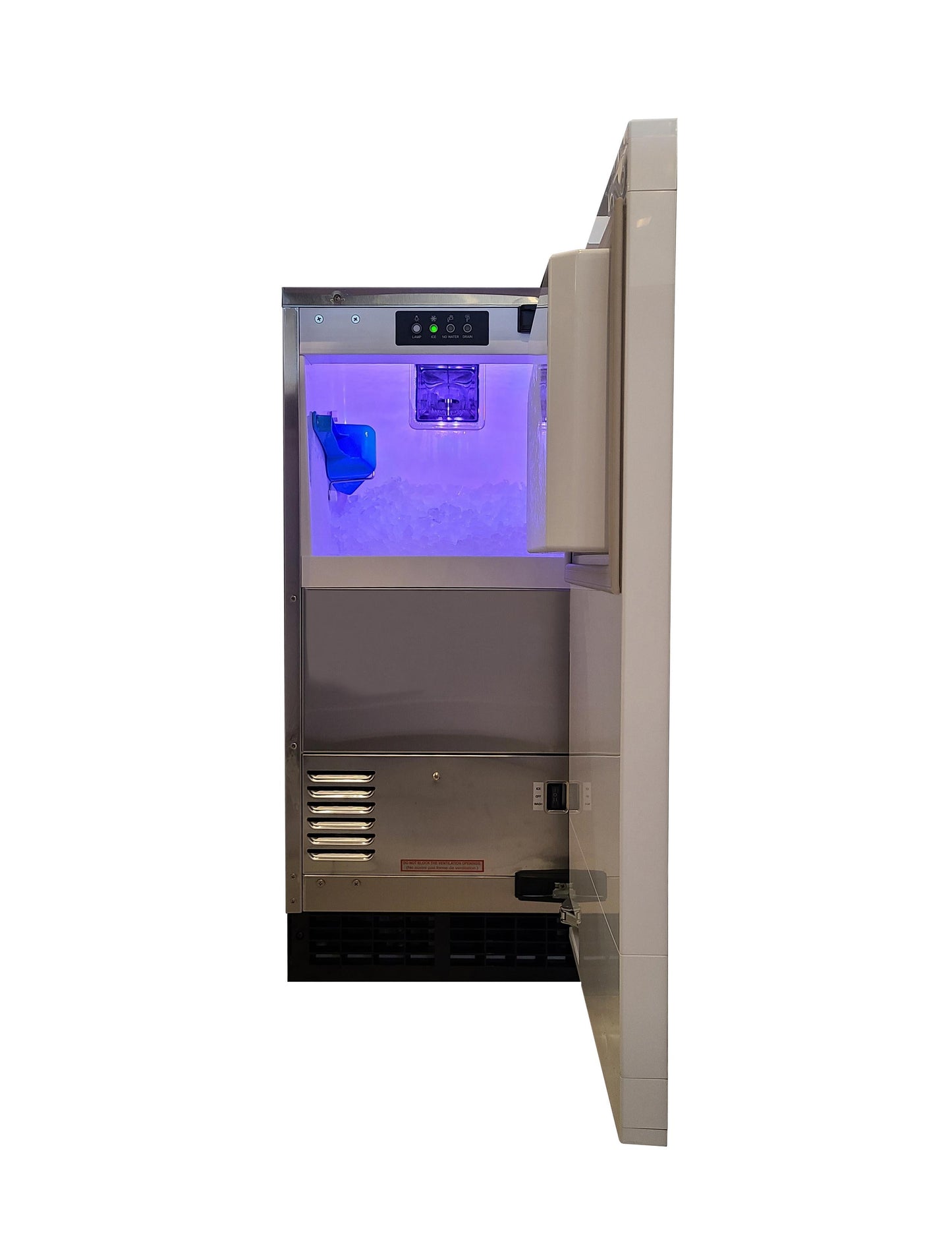 XO APPLIANCE XOUIM1585NOPA 15" Nugget Ice Maker Panel Ready w Pump ADA Height Custom Panel Ready