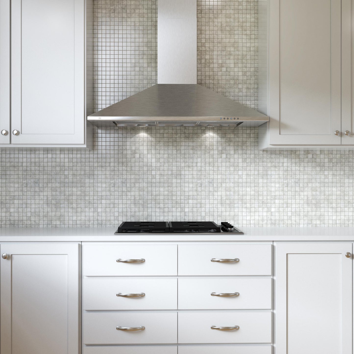 XO APPLIANCE XOB42SC 42" CCC 600/395 CFM Italian Made Wall Mount Chimney Range Hood in Stainless Steel - XOB42SC