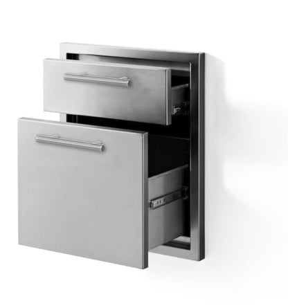 XO APPLIANCE XOG19DRAWER 19" in Stainless Steel Double Drawer in Stainless Steel - XOG19DRAWER