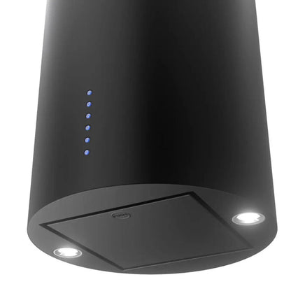 XO APPLIANCE XOCYLI16BC 600/395 CFM Designer Cylinder Island Black - XOCYLI16BC