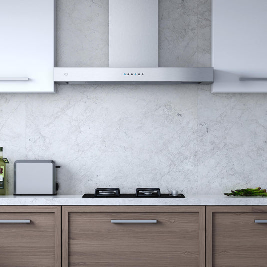 XO APPLIANCE XOR24SC 24" CCC 600/395 CFM Sleek Contemporary Italian Made Wall Mount Hood in Stainless Steel - XOR24SC