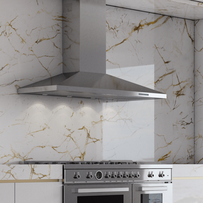 XO APPLIANCE XOV48KSE 48" 1000 CFM Italian Made Wall Chimney Range Hood in Stainless Steel - XOV48KSE