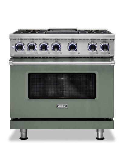 VIKING 36" Dual Fuel Range - VDR7362 Viking 7 Series Green - VDR73624GEULP