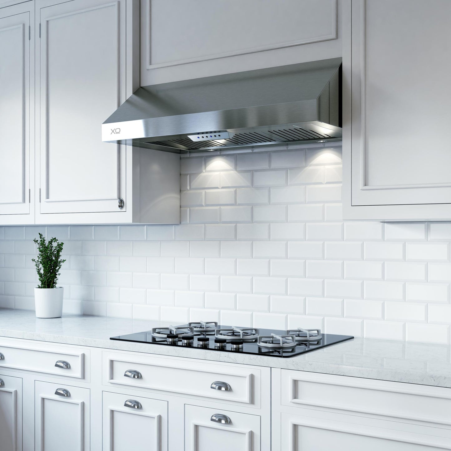 XO APPLIANCE XOT24SC 24" CCC 600/395 CFM Italian Made Pro Hood Range Hood in Stainless Steel
